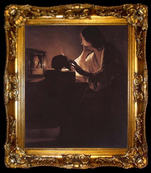 framed  Georges de La Tour The botfardiga Maria Magdalena, ta009-2